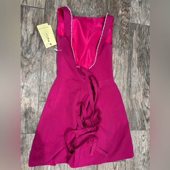 Elegant Cottagecore Pink Sleeveless Dress - Picture 3 of 5